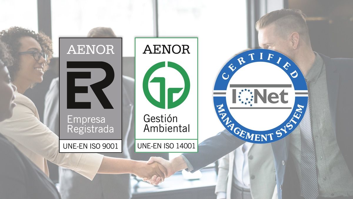 Primera consultora especializada en ACV y Ecodiseño certificada por AENOR en actualizarse a los nuevos requisitos de las normas ISO 9001:2015 e ISO 14001:2015.